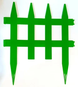 Заборчик (штакетник) для клумбы зеленый 1,5 м* 23 см