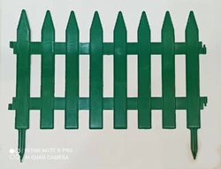 Заборчик (штакетник) для клумбы зеленый 2,25 м*28 см
