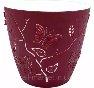 Горшок для цветов Планета 3D 0,7 л красный Горшок для цветов Планета 3D 0,7 л красный