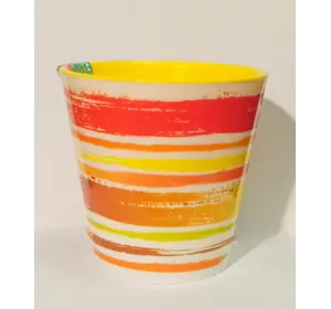 Горшок для цветов пластиковый со вставкой Алеана Деко 13*12,5см, 1,1л