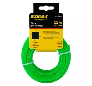 Леска для триммера крученый квадрат 2.7 мм 15 м 5616051 Леска для триммера крученый квадрат 2.7 мм 15 м 5616051