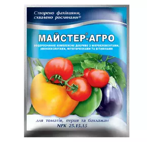 Удобрение Мастер-агро для томатов, перца и баклажанов (   NPK  25 .15 .15  ) 100 г