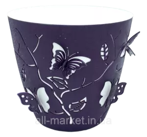 Горшок для цветов Планета 3D 2.5 л тёмно-фиолетовый Горшок для цветов Планета 3D 2.5 л тёмно-фиолетовый