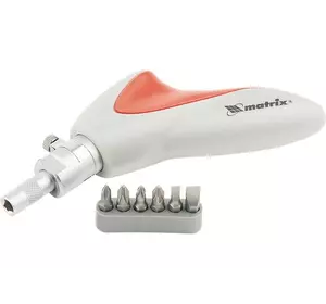 Викрутка реверсивна пістолетного типу, силовий елемент під ключ, набір біт, CrV, 6 шт, 115509 Викрутка реверсивна пістолетного типу, силовий елемент під ключ, набір біт, CrV, 6 шт, 115509