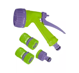 Набір для поливу PALISAD 3/4" (пістолет 7-ти режимний, адаптер, 2 з'єднувача) 651788 Набір для поливу PALISAD 3/4" (пістолет 7-ти режимний, адаптер, 2 з'єднувача) 651788